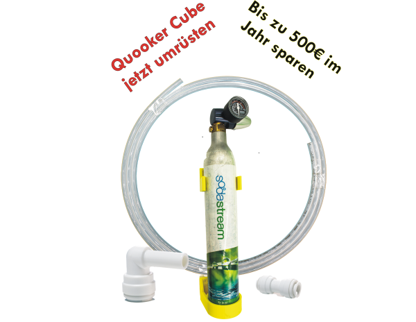Co2 Druckminderer für Quooker Qube auf 425gr,430gr Zylinder, geeignet z.b für Sodastream Flasche